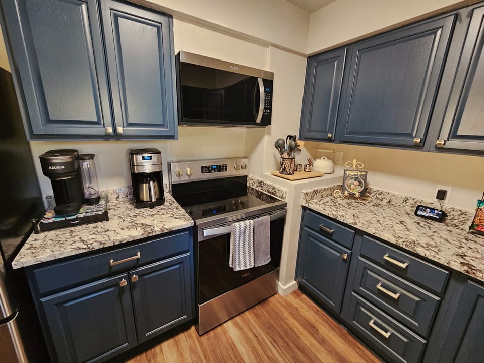 Fully stocked kitchen