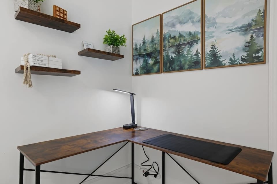 Perfect spot to open your laptop and get things done.