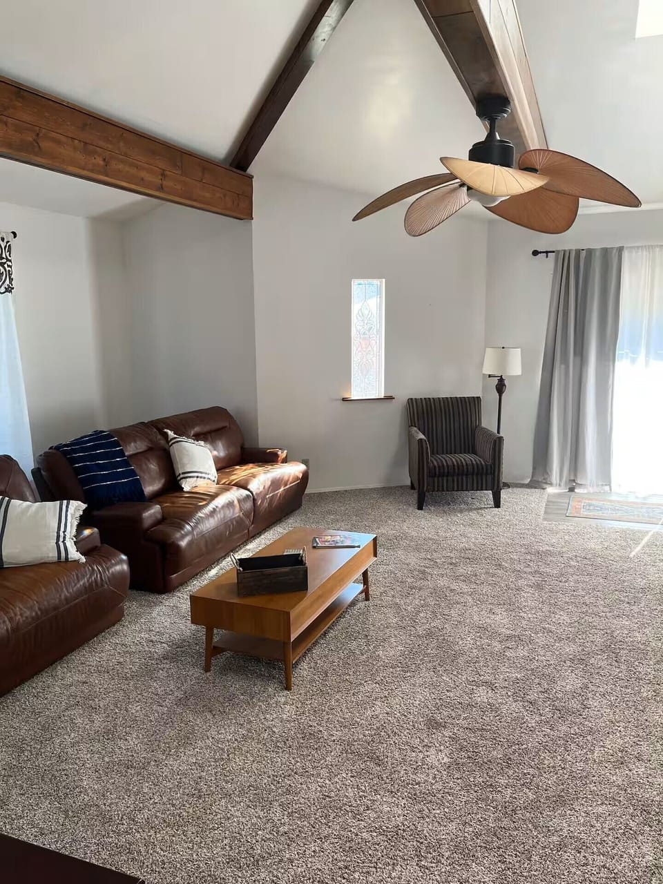 Natural sunlight coming into the spacious living room