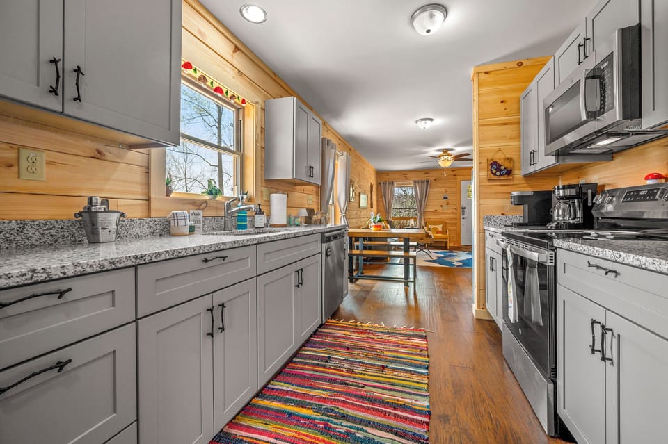 Kitchen area - fully stocked with everything needed