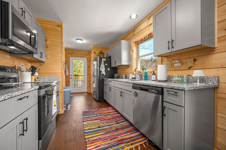 Kitchen area - fully stocked with everything needed