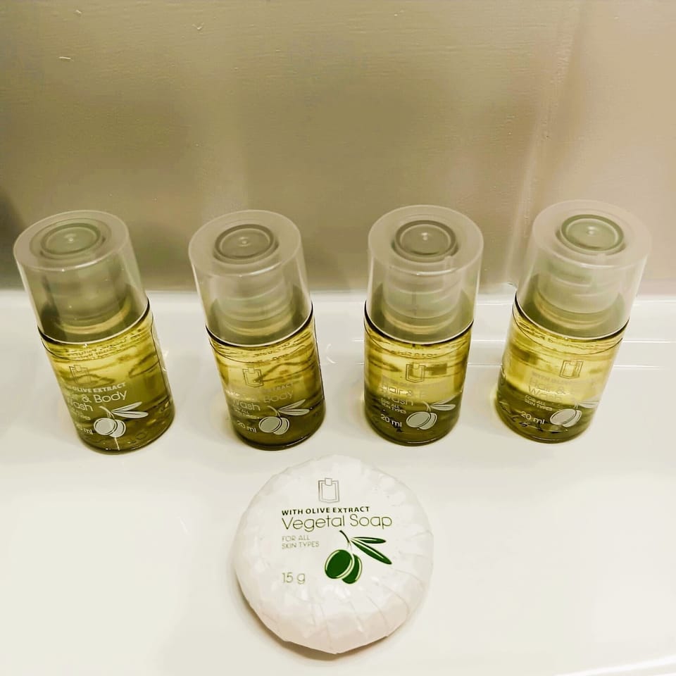 Family Studio, City View | Bathroom amenities