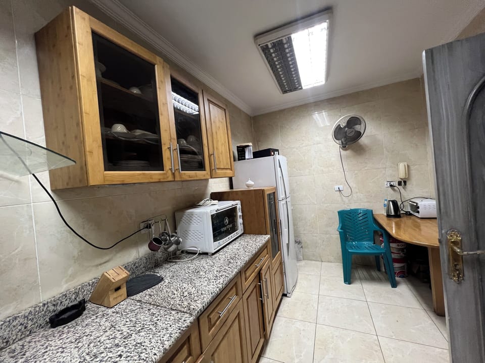 Deluxe Apartment, 3 Bedrooms, Private Bathroom, River View | Private kitchen | Full-size fridge, microwave, oven, stovetop