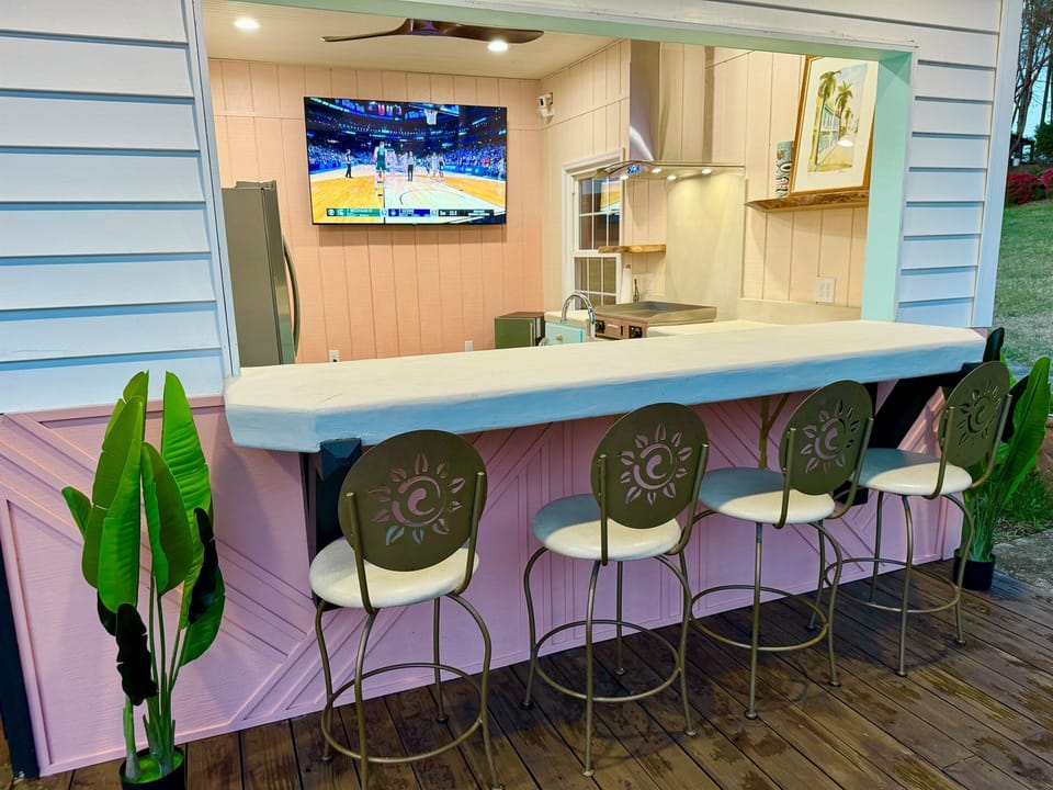Dock bar 75 inch TV