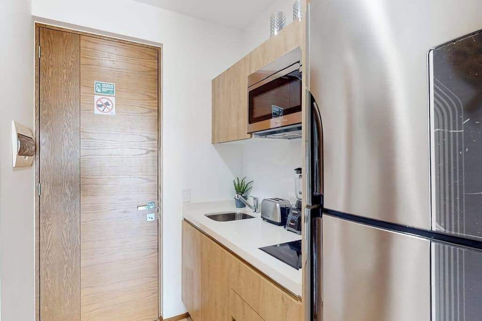 Entry door and hallway