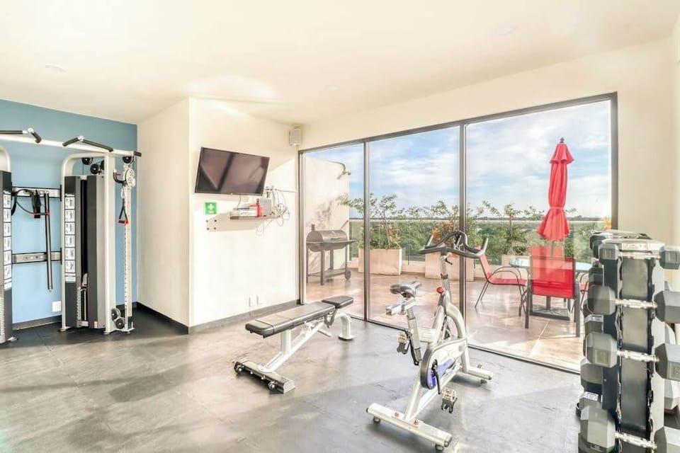 Shared building gym