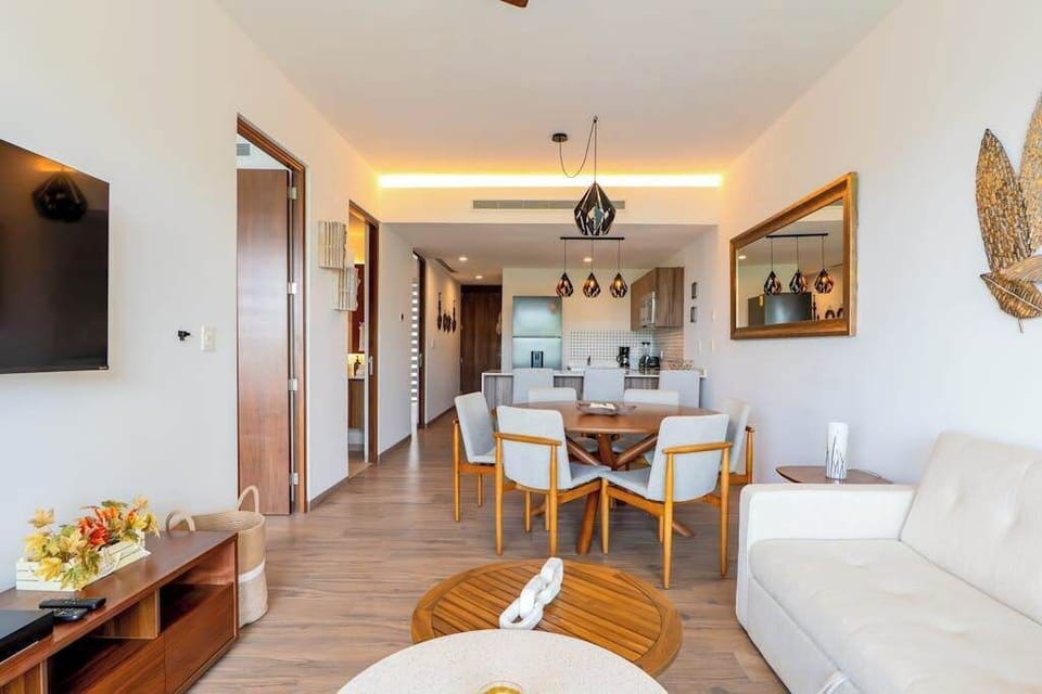 Dining area with seating for the group
