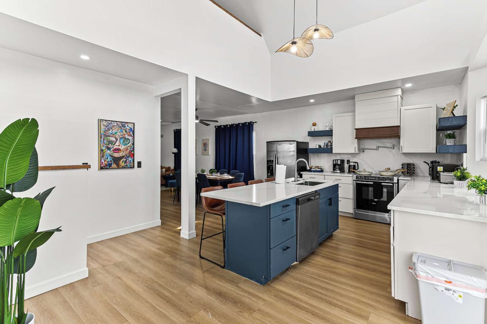 Open kitchen layout makes cooking and gathering easy, keeping everyone connected while meals and conversations happen.