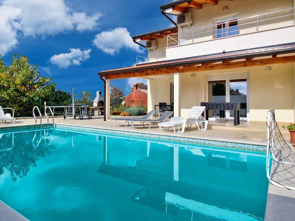 Swimming Pool, Blue, Resort, Residential Area, Outdoor Furniture, Composite Material, Eco Hotel, Leisure, Shade, Villa