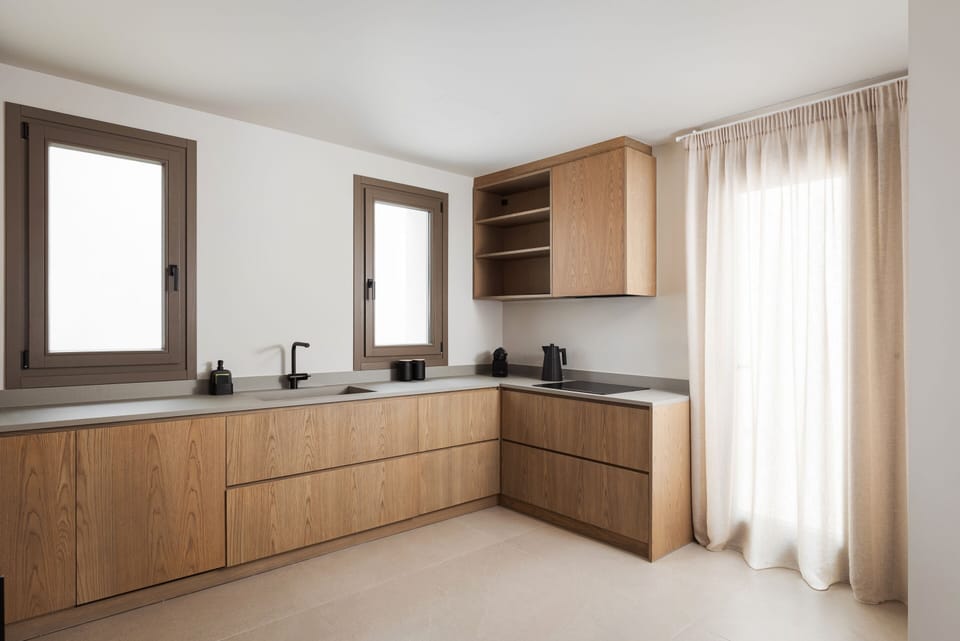 Villa, Sea View | Private kitchen | Full-size fridge, microwave, oven, stovetop