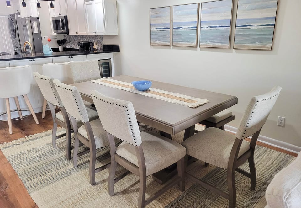 Dining Table for 8 and 2 High Top Bar Stools