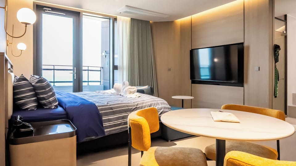 Minibar (some free items), laptop workspace, WiFi (free)