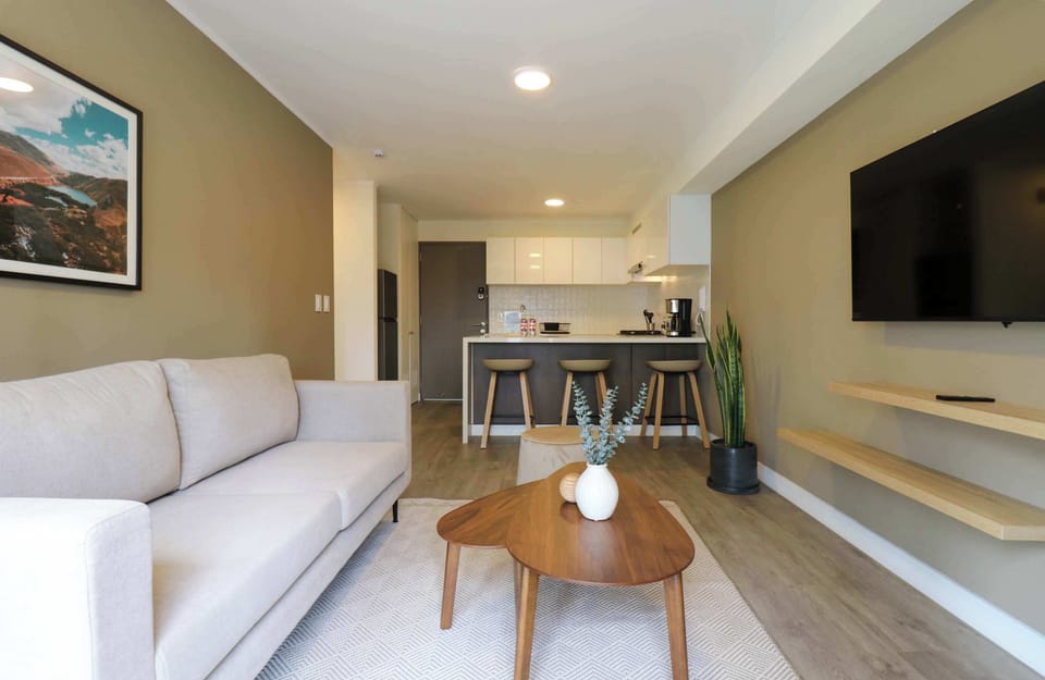 Modern living room with TV