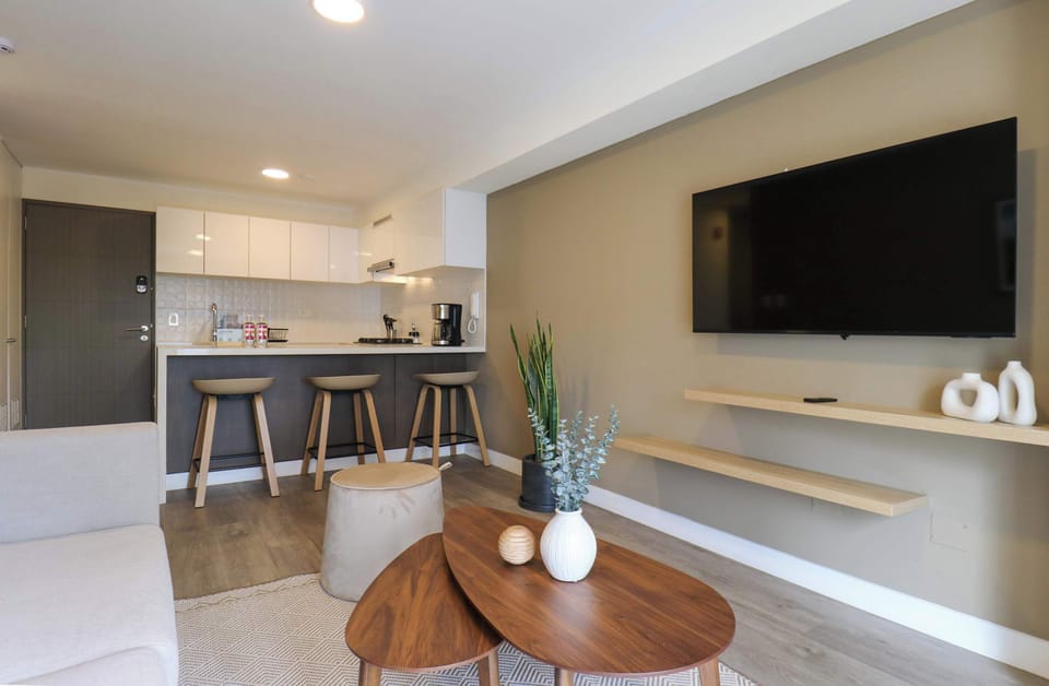 Comfortable living room with TV