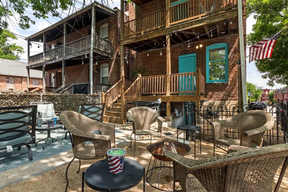 In the right corner of the patio are charcoal & grills for your use...and some FREE firewood!