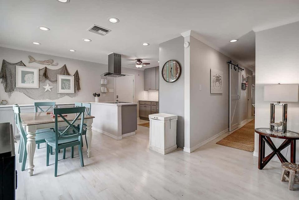 Open Living, Kitchen and Dining. 