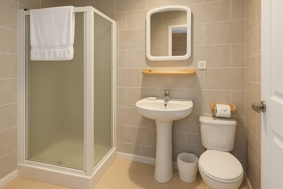Comfort Quadruple Room, Courtyard View | Bathroom