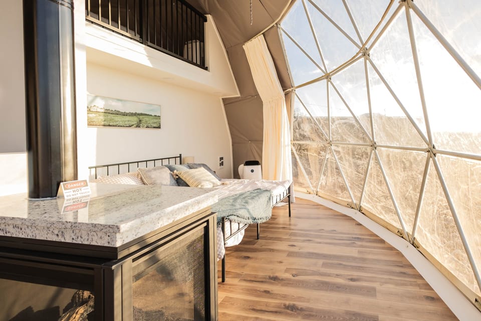 Fireplace & King Bedroom