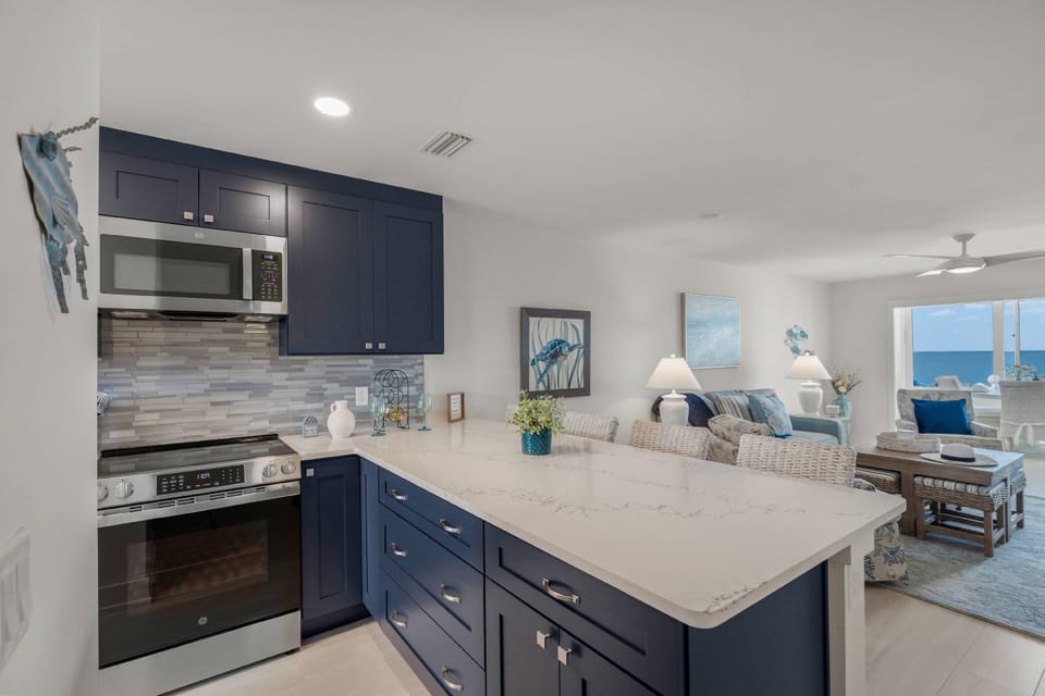 Casual breakfast bar perfect for morning coffee or a quick bite.