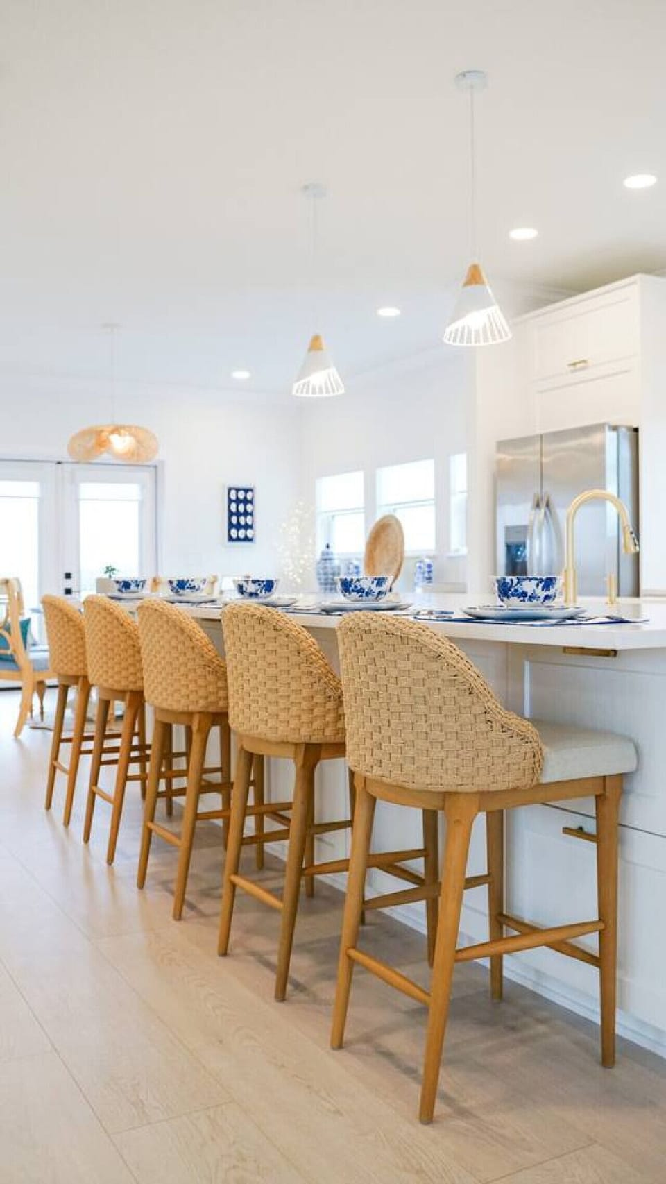 Convenient bar seating at the kitchen island