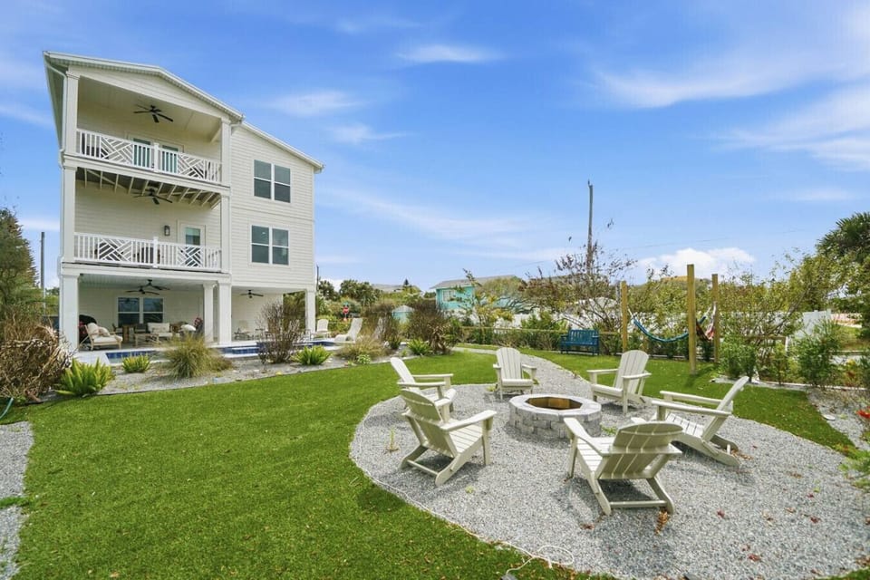 Unwind by the fire pit under the stars