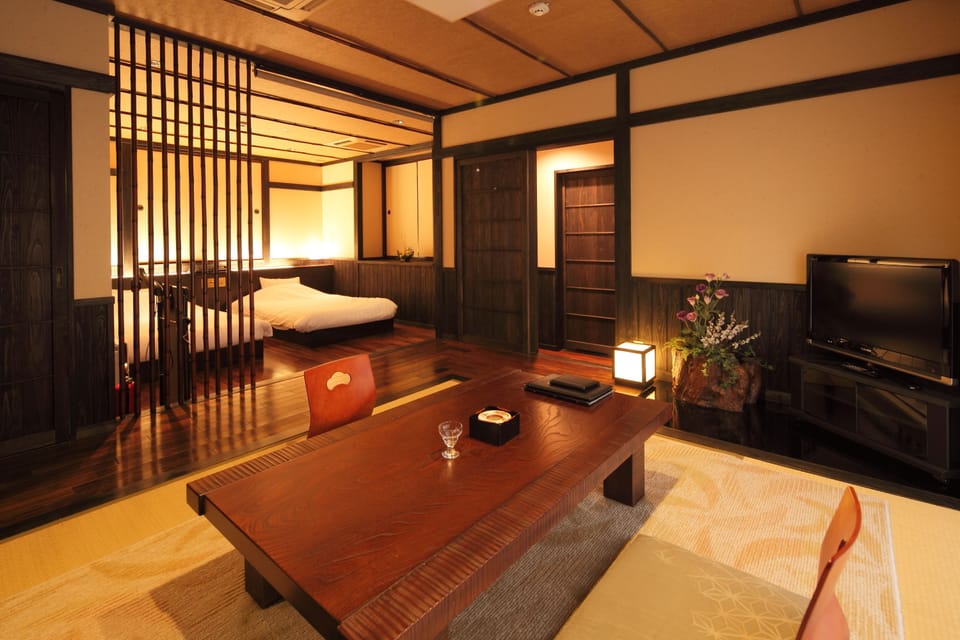 Yukino-Shita Villa, Japanese Traditional Style, Twin Room with Open-Air Bath(Check-in by 6PM) | Living area | LCD TV