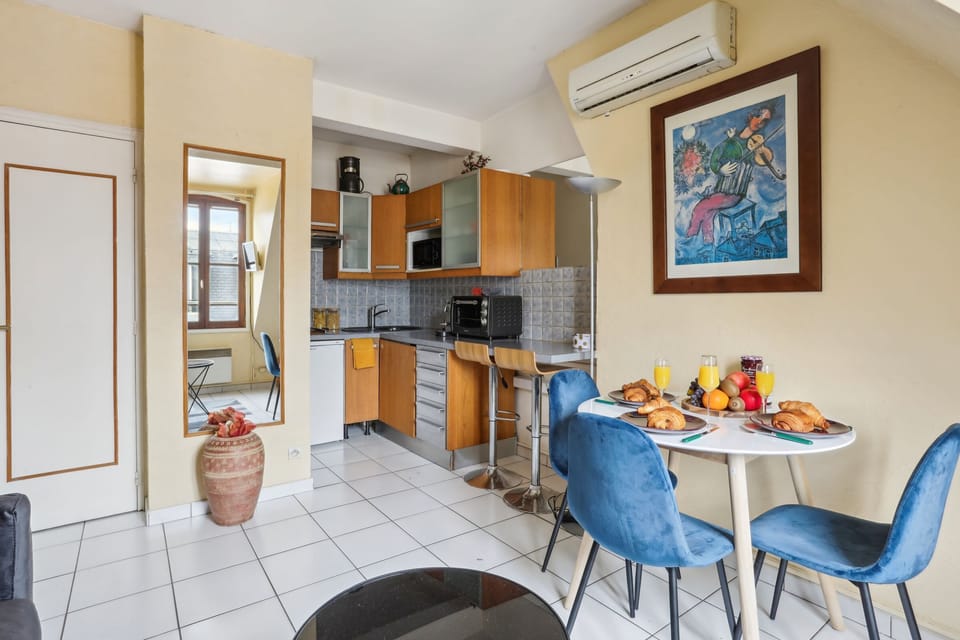 The open-plan living, kitchen and dining area