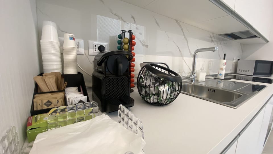 Shared fridge, microwave