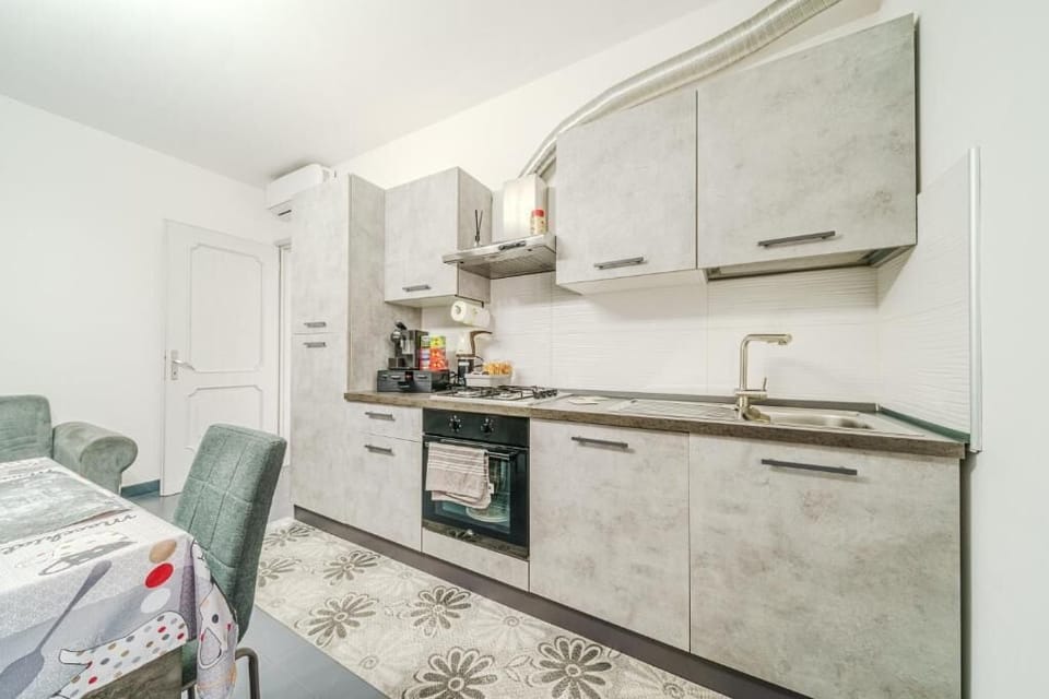 Espresso maker, fridge, microwave, oven