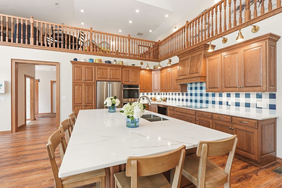 Chef's kitchen with double ovens