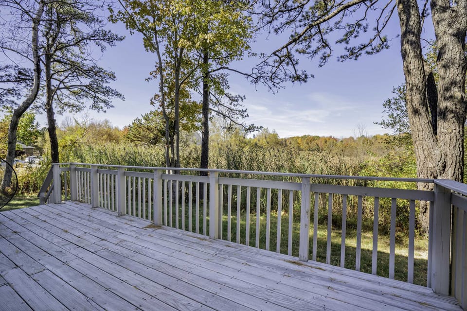 The back deck is ideal for enjoying the serene views​