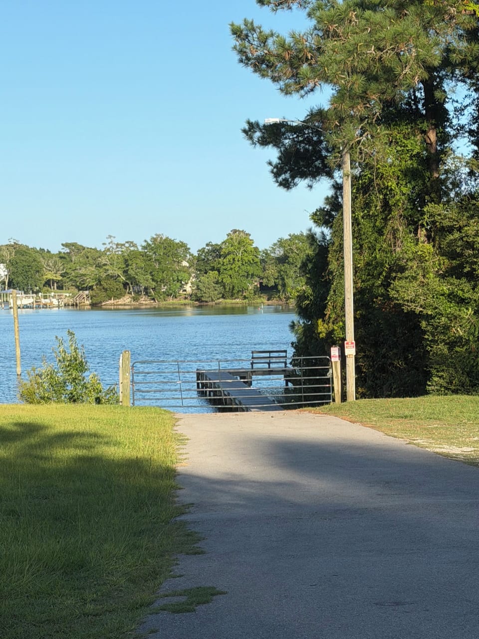 Community dock and boat ramp