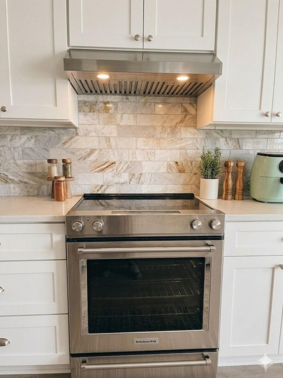 Prepare gourmet meals in this modern kitchen with premium stainless appliances.