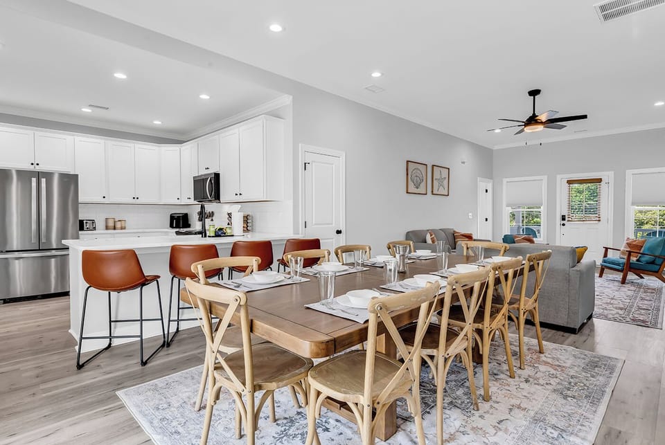 Dining area and kitchen