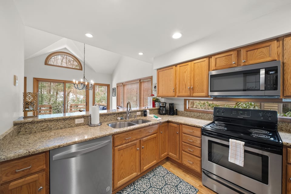Spacious Kitchen with Granite Counters
