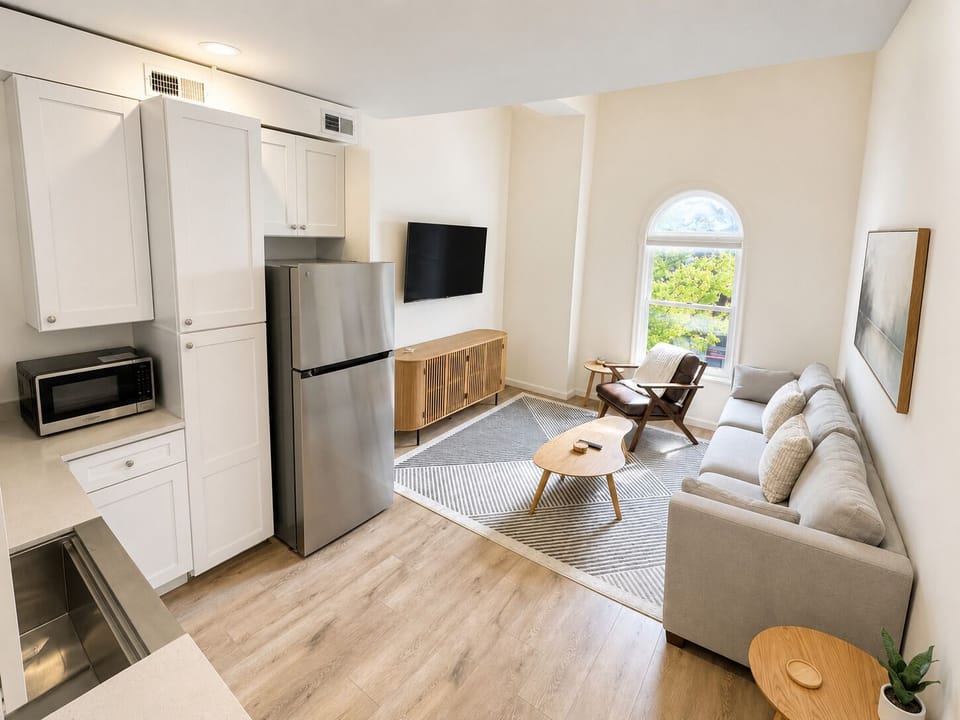 Kitchen and Living Room