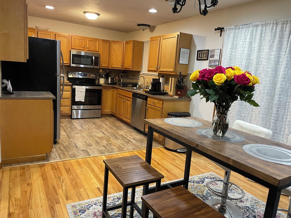 Kitchen and additional dining area