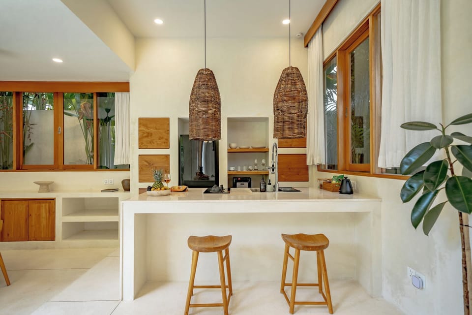 Luxury Villa, 1 Bedroom, Patio, Pool View | Private kitchen | Fridge, oven, stovetop, electric kettle
