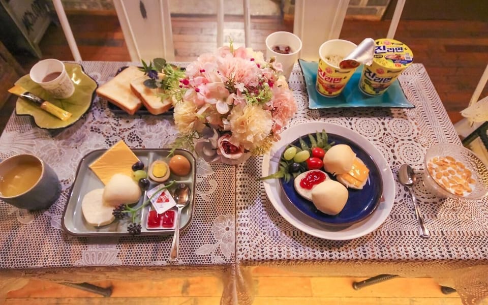 Daily self-serve breakfast for a fee