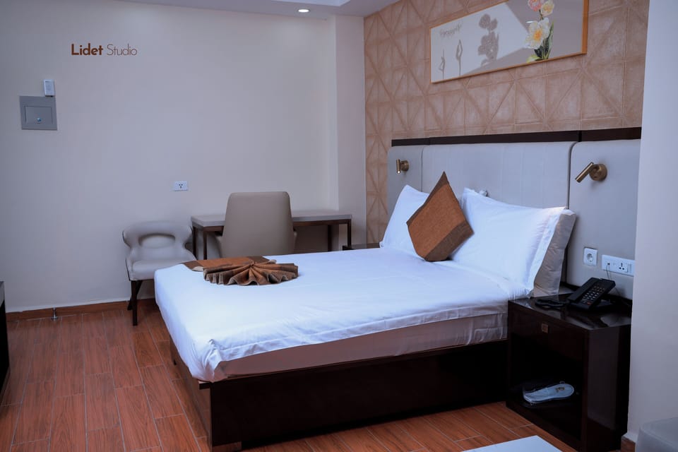 Double Room, Balcony, City View | Desk, laptop workspace, blackout drapes, iron/ironing board