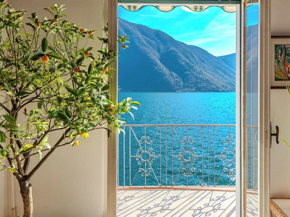 Blue, Mountain Range, Flowerpot, Balcony, Coast, Houseplant, Eco Hotel, Ridge, Sound