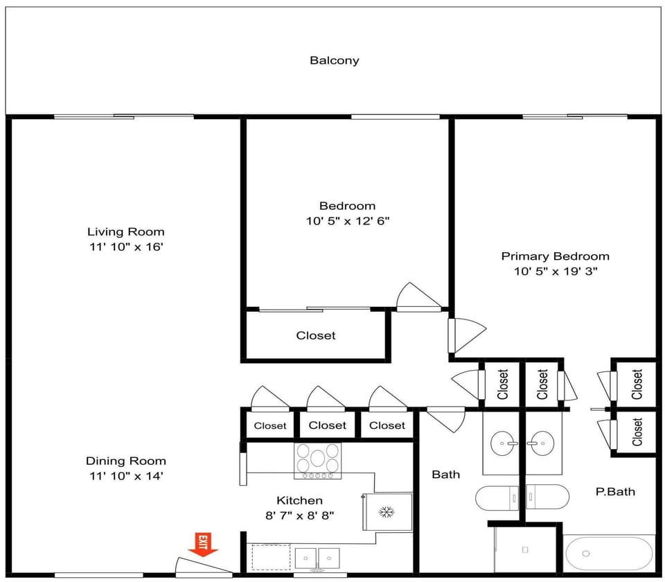Bent Palm 403 - Floor Plan