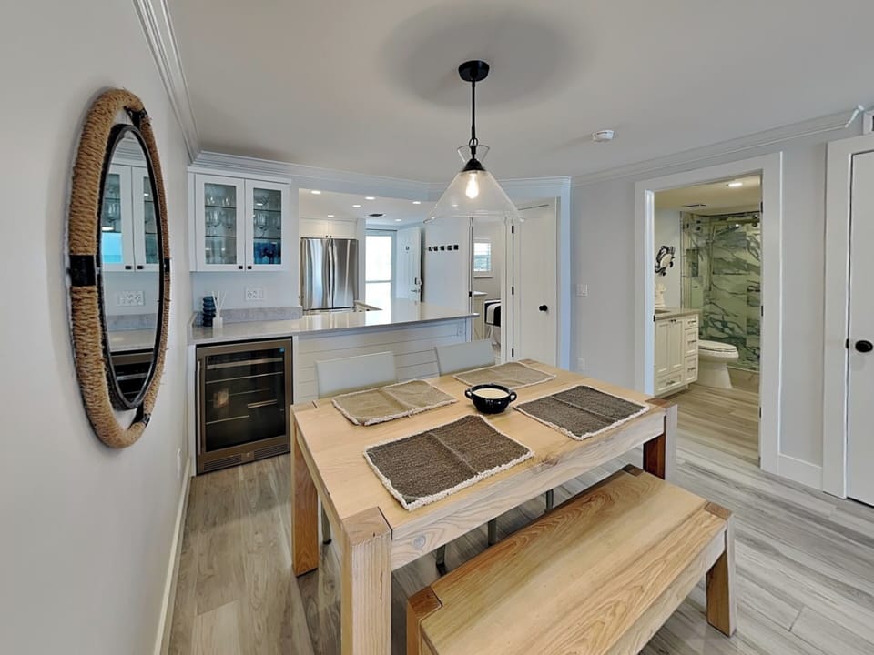 Dining Area + Wine Fridge