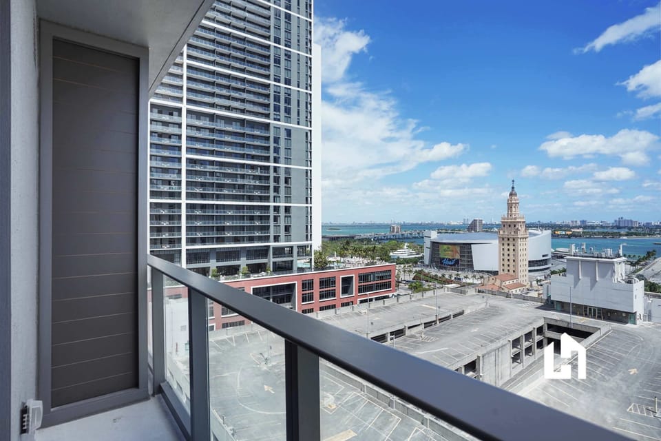 Step outside and take in the Downtown Miami cityscape