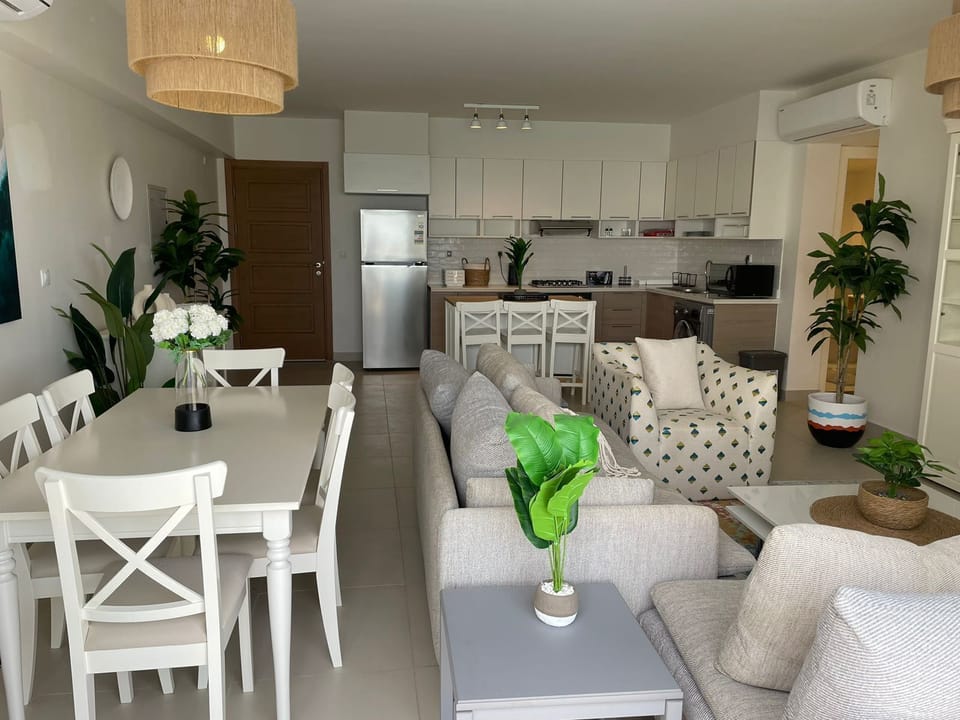 Chalet, 3 Bedrooms, Sea View | Living area | Flat-screen TV