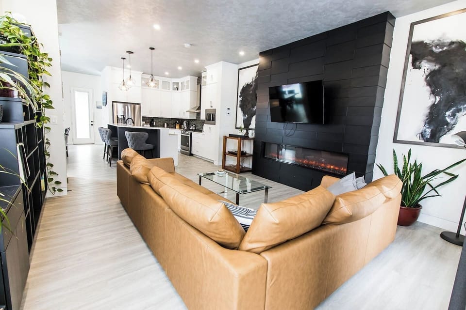 Living room and kitchen