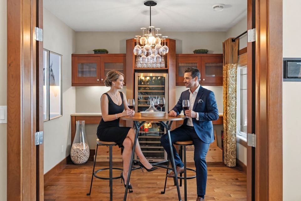 Your own wine room with built in wine fridge, because every evening deserves a proper pour