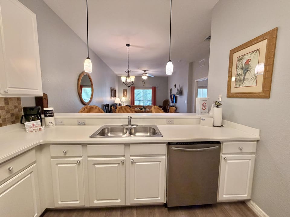 Fully equipped kitchen with everything you need for home-cooked meals.
