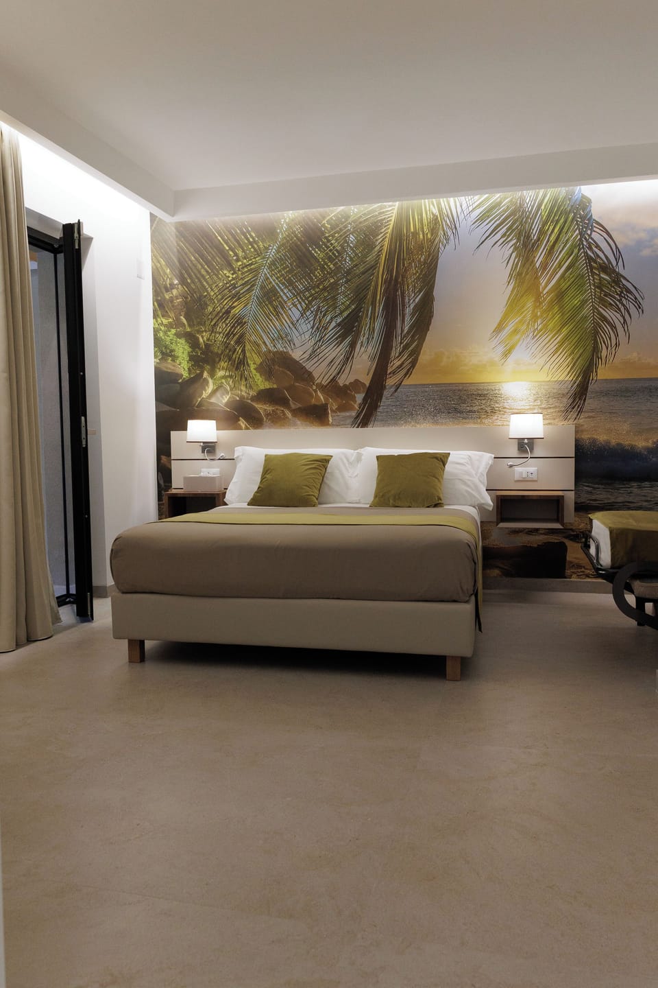 Superior Triple Room, Garden View | In-room safe, desk, laptop workspace, blackout drapes