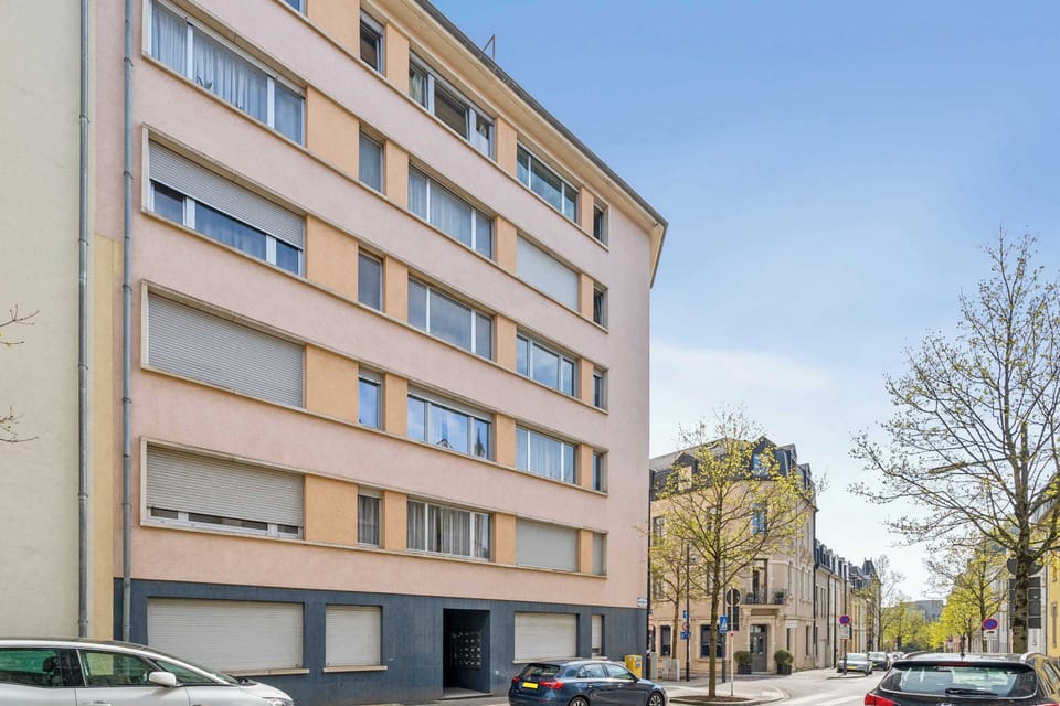 Exterior view of the building located in a central and well-connected neighborhood in Luxembourg City